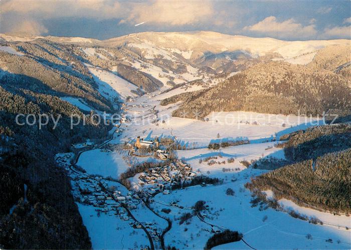 Muenstertal Schwarzwald Fliegeraufnahme mit St Trudpert