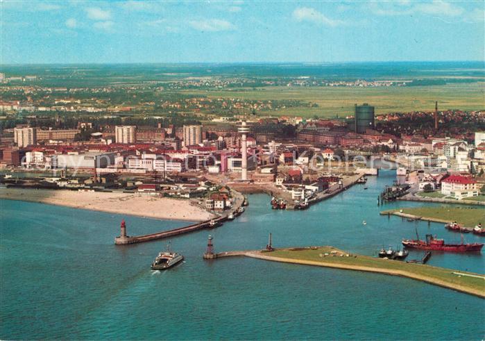 Bremerhaven Geestemuendung Fliegeraufnahme