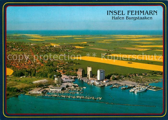 Insel Fehmarn Fliegeraufnahme mit Hafen Burgstaaken