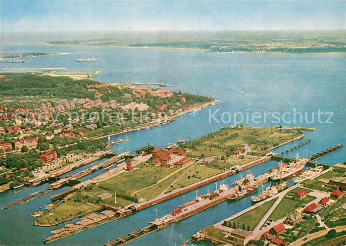 Kiel Nord Ostsee Kanal Fliegeraufnahme