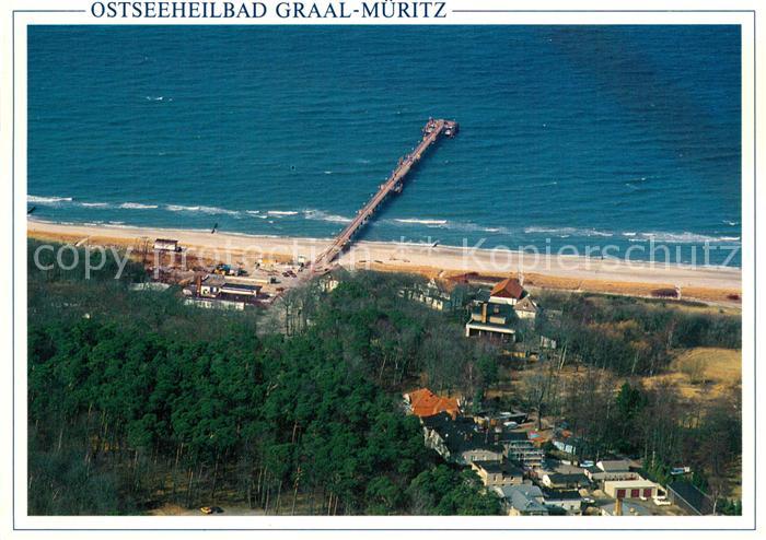 Graal-Mueritz Ostseebad Fliegeraufnahme mit Seebruecke