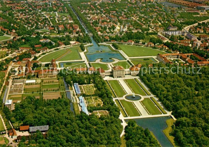 Muenchen Schloss Nymphenburg Fliegeraufnahme
