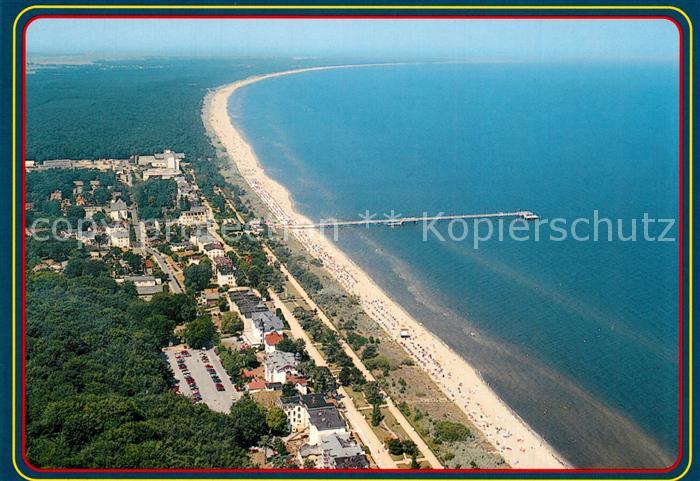 Zinnowitz Ostseebad Fliegeraufnahme mit Seebruecke