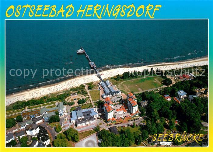 Heringsdorf Ostseebad Usedom Fliegeraufnahme mit Seebruecke
