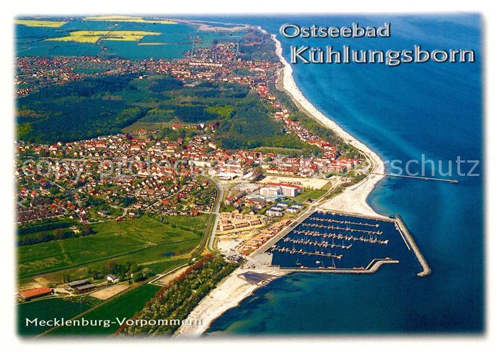 Kuehlungsborn Ostseebad Fliegeraufnahme mit Yachthafen