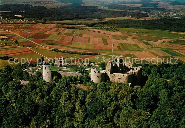 Kuessaburg Fliegeraufnahme mit Burgruine