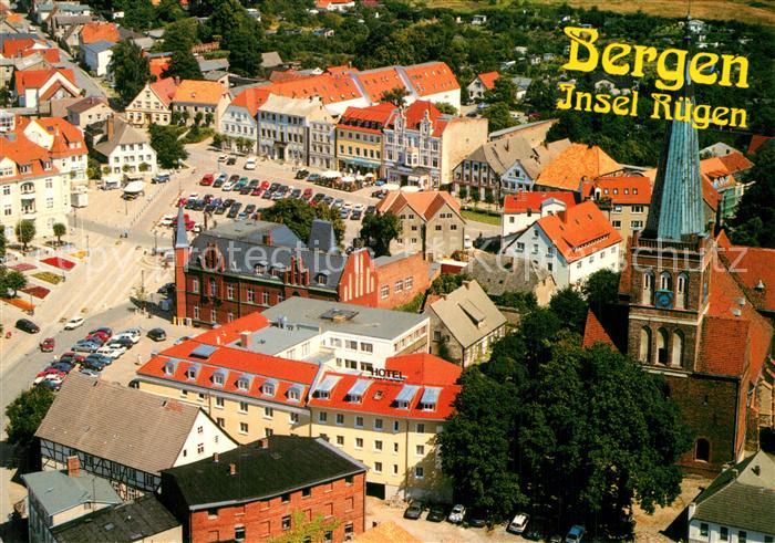 Bergen Ruegen Markt Fliegeraufnahme