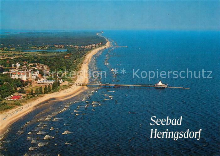 Heringsdorf Ostseebad Usedom Fliegeraufnahme mit Seebruecke