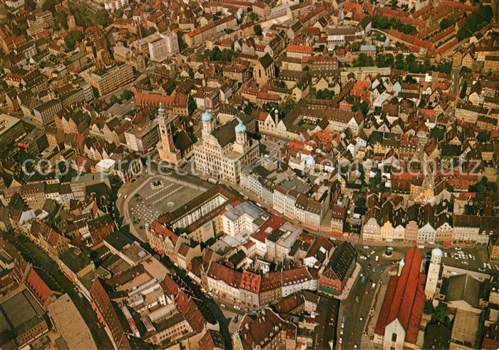 Augsburg Stadtzentrum Fliegeraufnahme