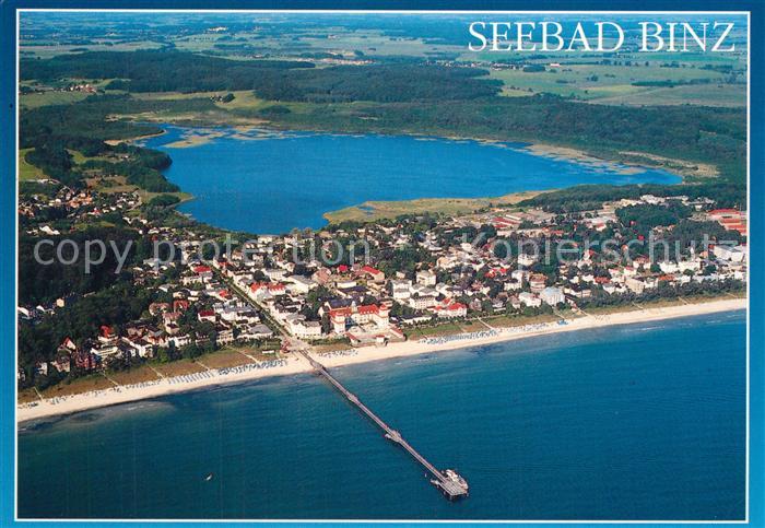 Binz Ruegen Fliegeraufnahme mit Seebruecke