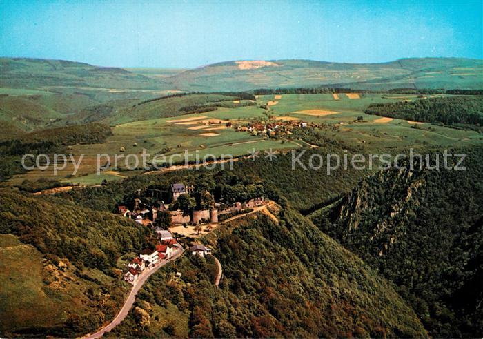 Dhaun Schloss Dhaun an der Nahe Fliegeraufnahme