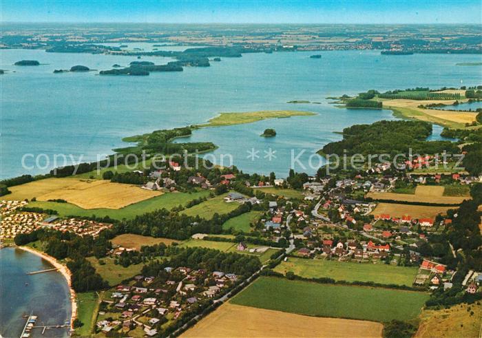 Bosau am grossen Ploener See Fliegeraufnahme