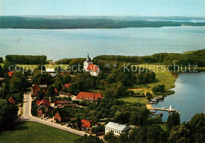 Bosau am Grossen Ploener See Fliegeraufnahme