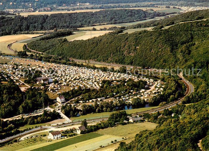 Heimbach Eifel Fliegeraufnahme mit Campingplatz Gut Habersauel