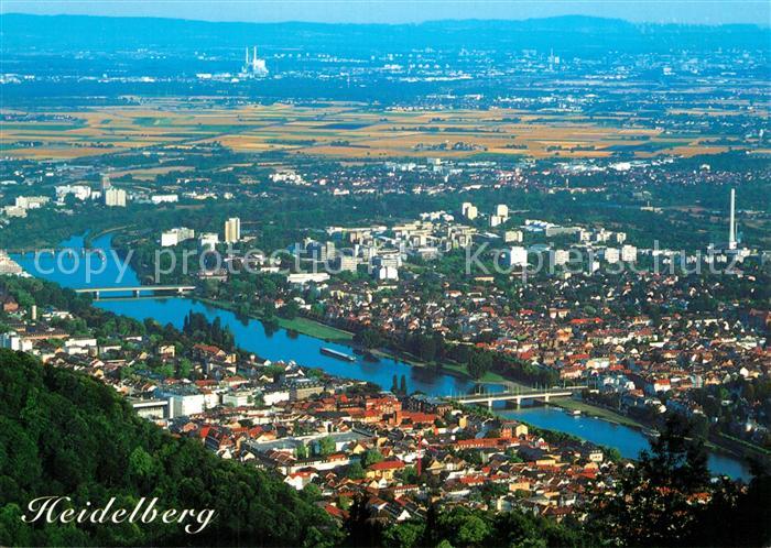 Heidelberg Neckar Fliegeraufnahme