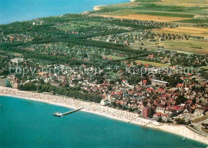 Wyk Foehr Fliegeraufnahme mit Seebruecke