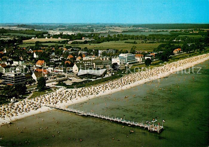Scharbeutz Ostseebad Fliegeraufnahme mit Seebruecke