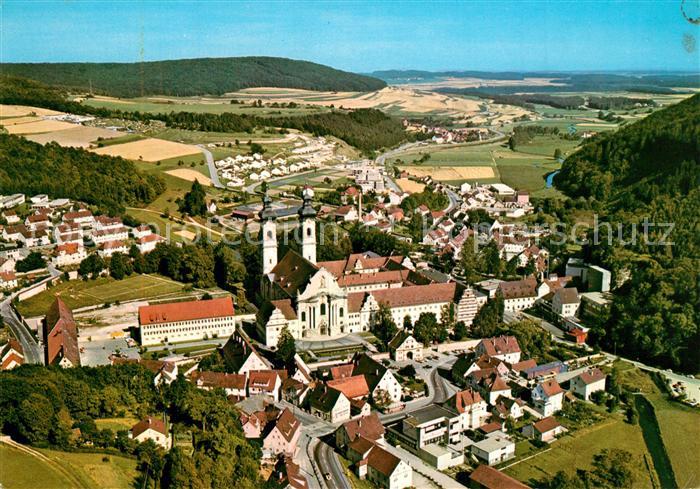 Zwiefalten Wuerttemberg Benediktiner Klosterkirche Fliegeraufnahme