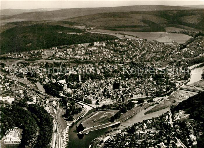 Hann. Muenden Fliegeraufnahme Zusammenfluss Stadtblick