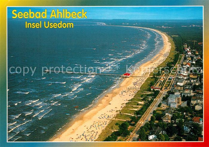 Ahlbeck Ostseebad Fliegeraufnahme mit Seebruecke