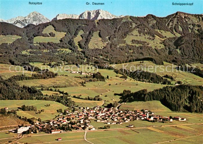 Altstaedten Allgaeu Fliegeraufnahme mit Rotspitze Gr Daumen Schnippenkopf