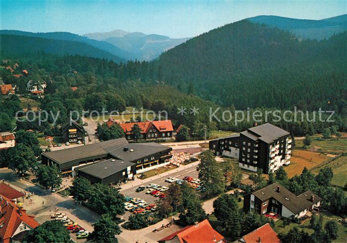 Hahnenklee-Bockswiese Harz Talstation der Bocksberg Seilbahn Fliegeraufnahme