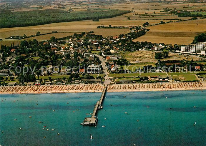 Dahme Ostseebad Fliegeraufnahme mit Seebruecke