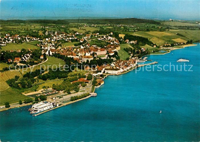 Meersburg Bodensee Fliegeraufnahme Faehrhafen
