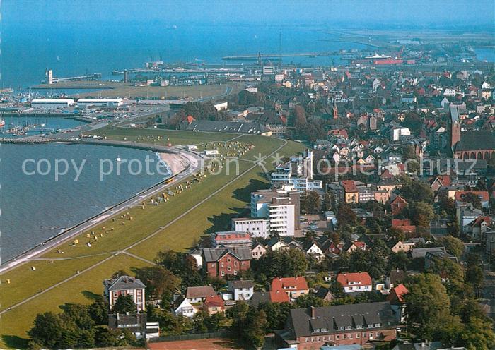 Cuxhaven Nordseebad An der Grimmershoernbucht Fliegeraufnahme