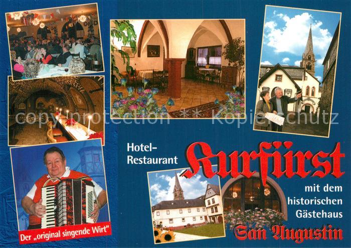 Bornhofen Kamp Hotel Restaurant Kurfuerst Der original singende Wirt