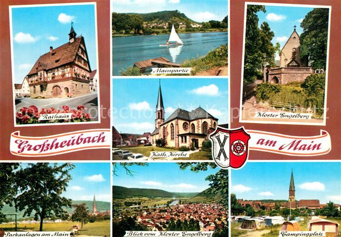 Grossheubach Rathaus Kloster Engelber Parkanlagen Campingplatz Kirche