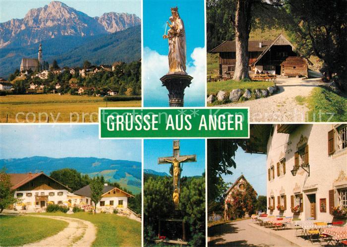 Anger Bad Reichenhall Hochstaufen Mariensaeule Dorfanger Steineralm Bergkreuz