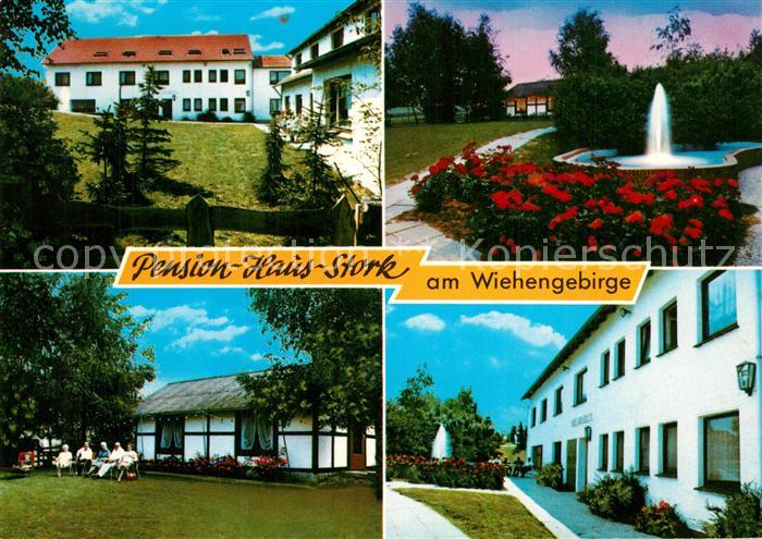 Bad Holzhausen Luebbecke Pension Haus Stork am Wiehengebirge Park Brunnen