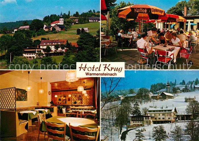 Warmensteinach Hotel Krug Gaststube Terrasse