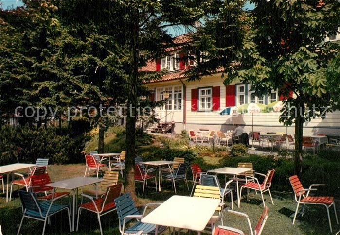 Clausthal-Zellerfeld Cafe Pension Haus Sonnenschein Gartenterrasse