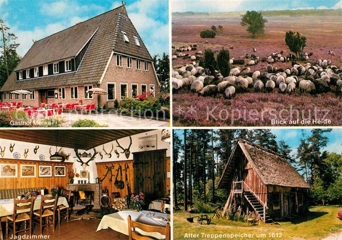 Niederhaverbeck Gasthof Menke Heideblick Jagdzimmer Alter Treppenspeicher um 161