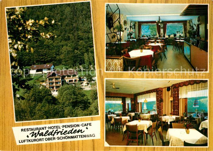 Ober-Schoenmattenwag Restaurant Hotel Waldfrieden Gastraeume