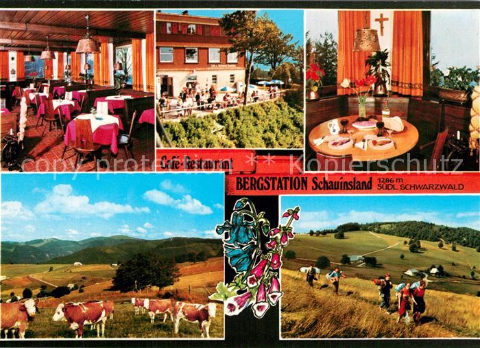 Schauinsland Cafe Restaurant Bergstation Schauinsland Gaststube Terrasse Panoram