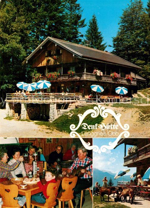 Lenggries Denk Huette Gaststube Terrasse