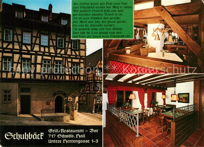 Schwaebisch Hall Grill Restaurant Bar Schuhbaeck Gaststube