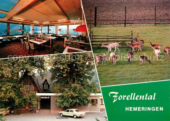 Hemeringen Hotel Restaurant Forellental Gastraum Rehe