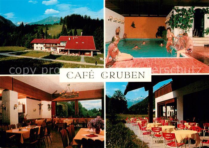 Oberstdorf Cafe Gruben Hallenbad Gaststube Terrasse