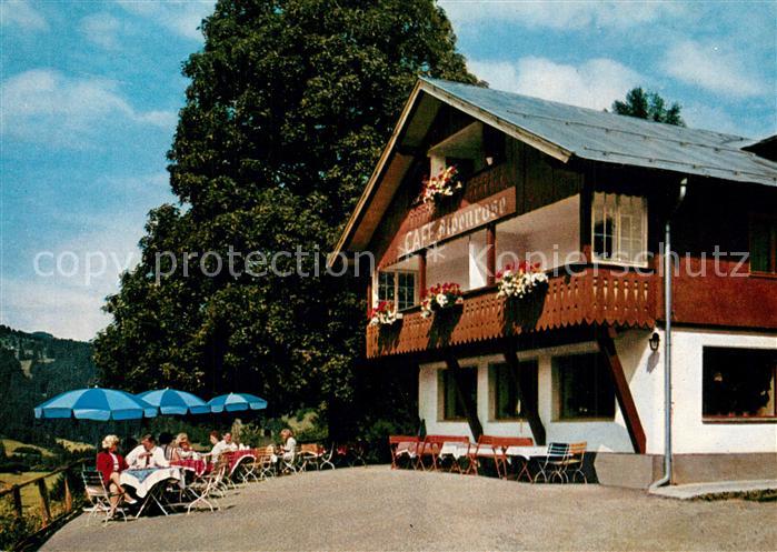 Oberstdorf Cafe Alpenrose Terrasse