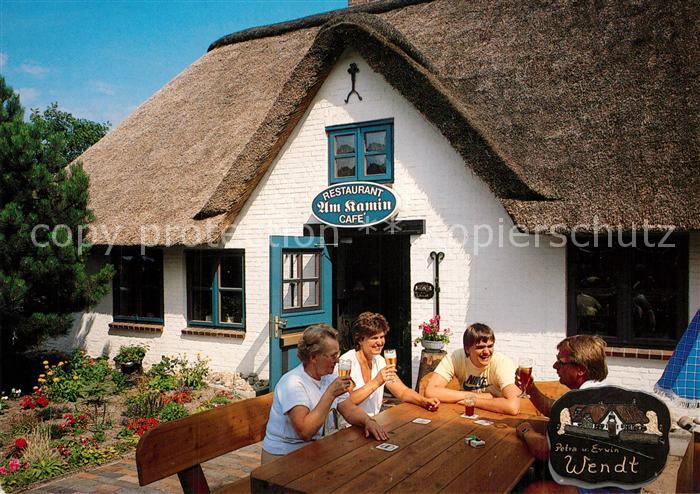 St Peter-Ording Restaurant Am Kamin Cafe Terrasse