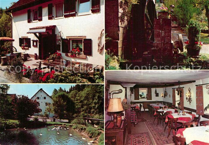 Rittersbach Odenwald Landgasthof Heidersbacher Muehle Restaurant Teich