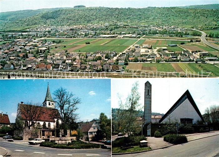 Grunbach Remshalden Panorama Motive mit Kirchen
