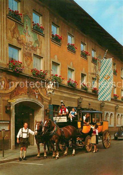 GARMISCH-PARTENKIRCHEN Bayern Posthotel Partenkirchen Postkutsche