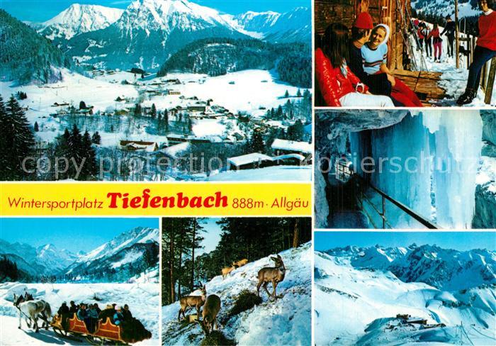 Tiefenbach Oberstdorf Panorama Wintersportplatz Allgaeuer Alpen Pferdeschlitten