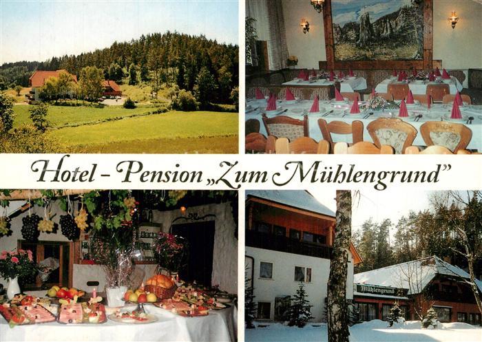 Aufsess Hotel Pension Zum Muehlengrund Restaurant Buffet Landschaftspanorama