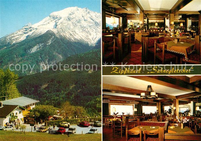 Ramsau Berchtesgaden Berggasthof Pension Zipfhaeusl Sahnegletscher Restaurant Wa